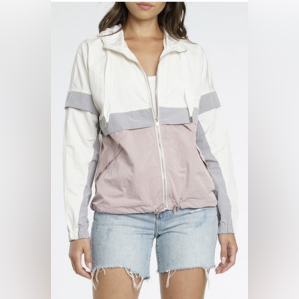 Pistola Drea Anorak Jacket Hooded Windbreaker Pink Haze Women’s Medium - Picture 9 of 11